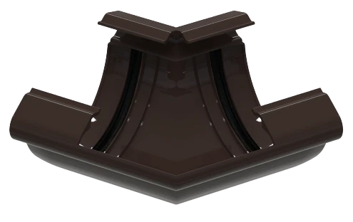 Угол желоба универсальный более 90 град коричневый RAL 8019GLC PVC
