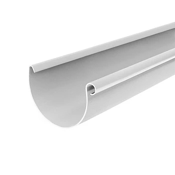 Желоб водосточный белый 125 мм, 3 м.п. /Гамрат/ Желоб водосточный белый 125 мм, 3 м.п. /Гамрат/