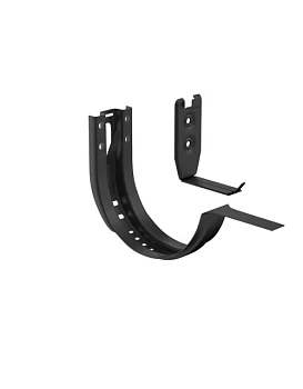 Крюк крепления желоба короткий  М (модернизированный) (Ral 9005)с комплектом крепления УСИЛЕННЫЙ Крюк крепления желоба короткий  М (модернизированный) (Ral 9005)с комплектом крепления УСИЛЕННЫЙ