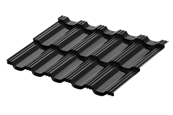 Металлическая модульная черепица профиль Гётеборг 1205х765мм Rooftop Бархат RAL9005 PE 0,5мм Zn180 Металлическая модульная черепица профиль Гётеборг 1205х765мм Rooftop Бархат RAL9005 PE 0,5мм Zn180