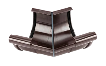 Угол желоба универсальный 135 град коричневый RAL 8019 GLC PVC