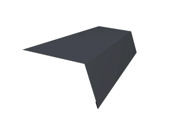 Карнизная планка 100х60х2000мм SV17 Rooftop БАРХАТ (Matt) RAL7024 PE 0,5мм Zn180