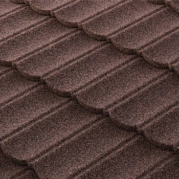 Композитная черепица Metrotile МетроБонд 1330x410 мм, цвет кофе Композитная черепица Metrotile МетроБонд 1330x410 мм, цвет кофе