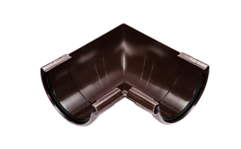 Угол желоба универсальный 90 град коричневый RAL 8019 GLC PVC Угол желоба универсальный 90 град коричневый RAL 8019 GLC PVC