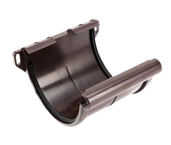 Соединитель желоба коричневый RAL 8019 GLC PVC Соединитель желоба коричневый RAL 8019 GLC PVC