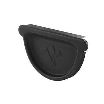 Заглушка желоба корич.(Ral 9005) - 125 с резин.уплотнит. PU Matt